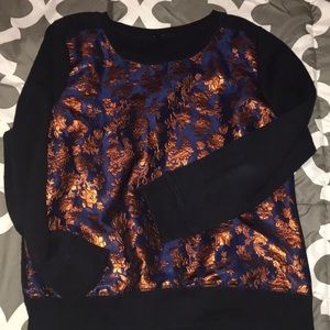 Copper foil floral top